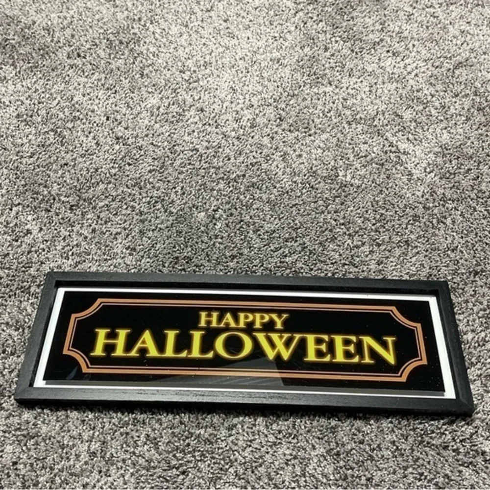 Black and Gold Halloween Sign